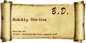 Bobály Dorina névjegykártya